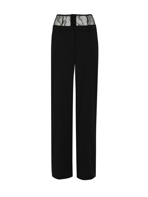 Pantaloni palazzo in crepe stretch con vita in pizzo Patrizia Pepe | 8P0769 A6F5K103